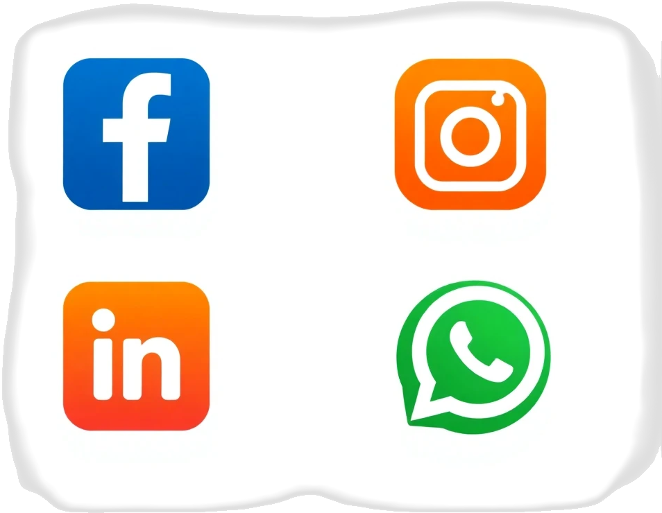 Ícones estilizados de Redes Sociais